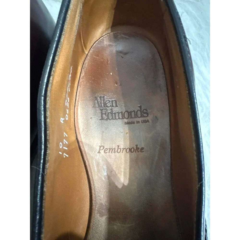 Allen Edmonds Pembroke Mens Burgundy Shell Cordovan Tassel Loafers 10 D USA Made